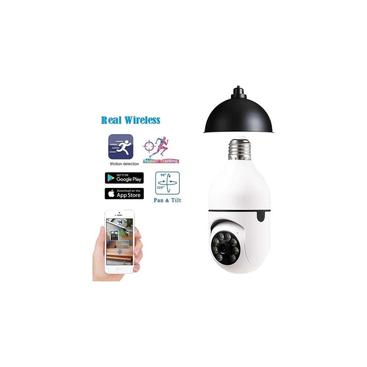 Ampolleta Led Con Camara 360° Hd Wifi